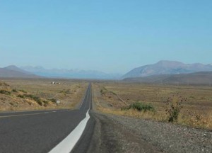 ruta hacia cordillera