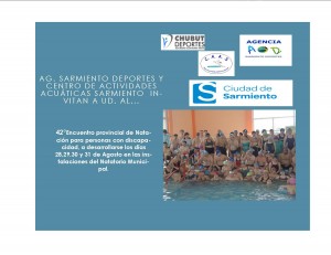 TARJETA INVITACION TORNEO NATACION DISCA